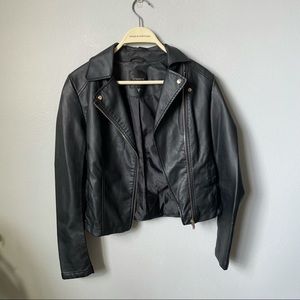 Dynamit faux leather black jacket size XS